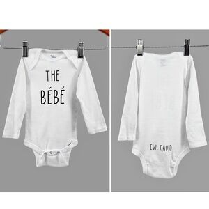 Gerber Organic Cotton NWOT Schitts Creek The Bébé Long Sleeve Onesies 12 Months